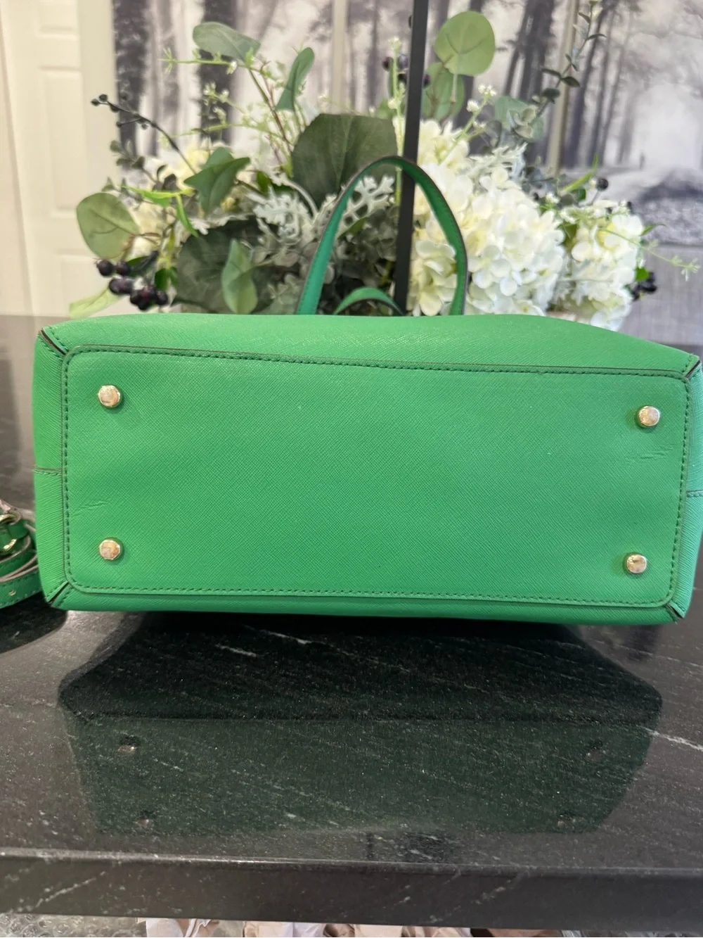 💚Kate Spade Cedar Street Maise Satchel Green Saffiano Leather Crossbody